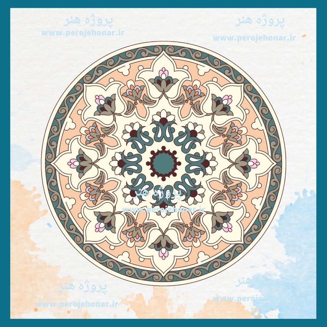 طرح شمسه اسلیمی | پروژه هنر